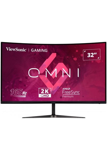 Monitor LED curbat pentru gaming, 32" QHD, 165Hz, panou VA de 1ms, HDMI, DP - Negru