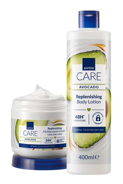 Multi-Purpose Cream and Body Lotion Package for Face, Hands and Body with Avocado Extract