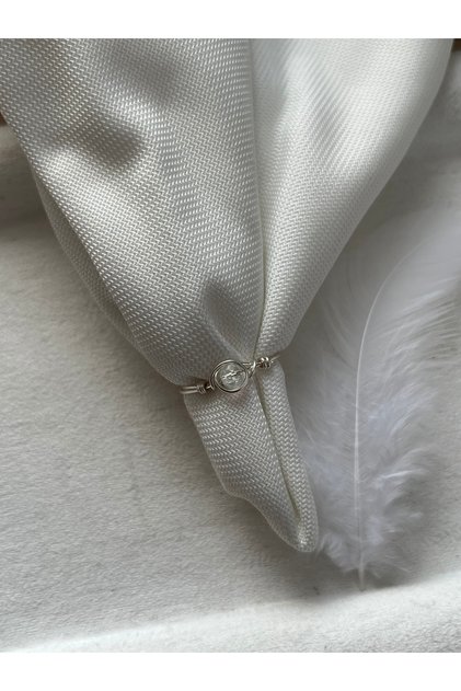 Minimal Transparent Crystal Stone Silver Color Wire Ring Handmade