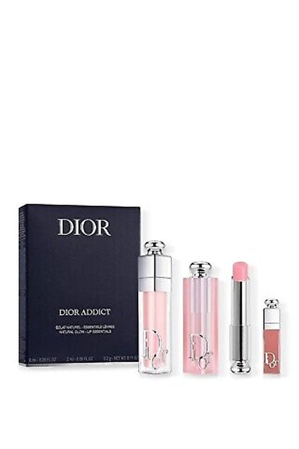Dior ADDICT 3-PIECE SET (001 Pink) Lip Glow, Lip Maximizer & Mini