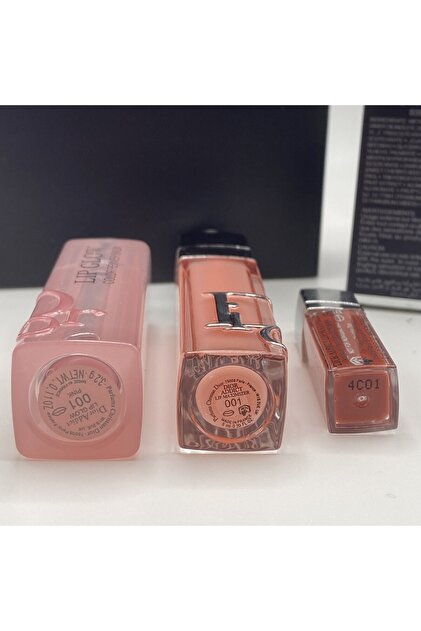 Dior ADDICT 3-PIECE SET (001 Pink) Lip Glow, Lip Maximizer & Mini
