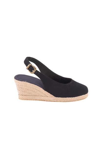 Real Handmade Back Strap Open Heel Closed Toe Linen Women's Espadrille Wedge Heel Handmade