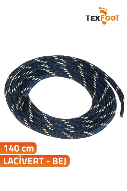 Yuvarlak Polyester Çizgili Spor Ayakkabı Ve Bot Bağcığı 140cm