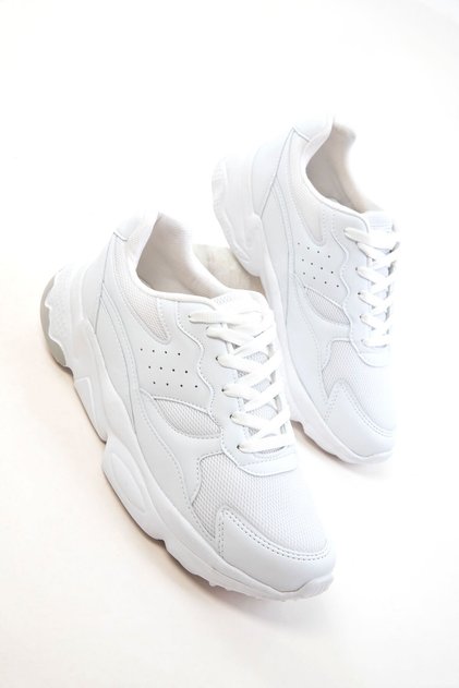 Beyaz-Beyaz Kadın Sneaker 20592