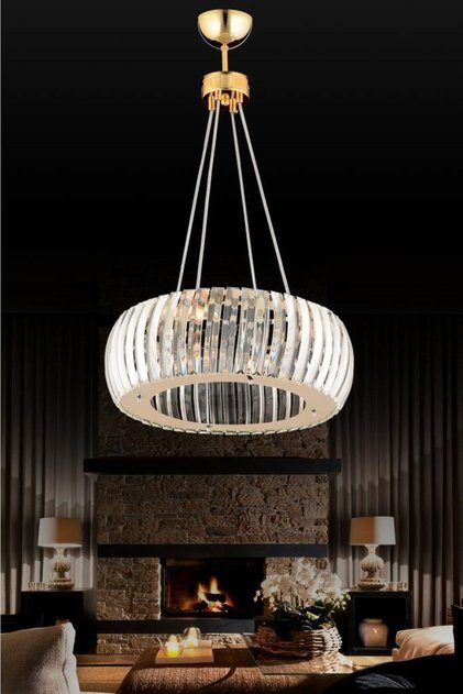 Venüs Gold 40 Cm Kristal Taşlı Avize