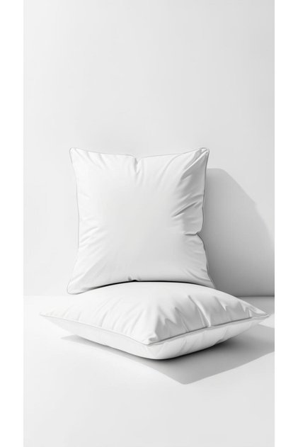 2 White Interlining Cushion Inner Pillows | Square Sofa Corner Cushion | Silicone Filled