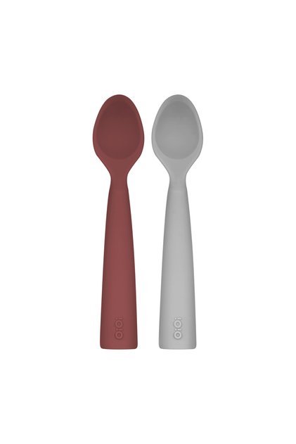 Silicone Nam Nam Food Spoon 6 Months 2 Li - Velvet Rose and Gray