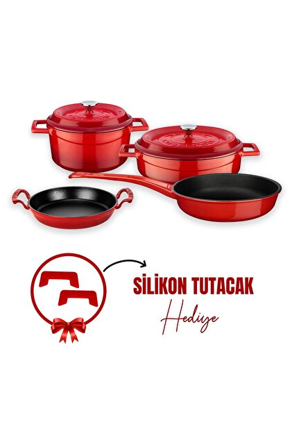 Lava Döküm 4x Trendy Serisi 7 Parça Tencere & Tava Seti - Fiyatı