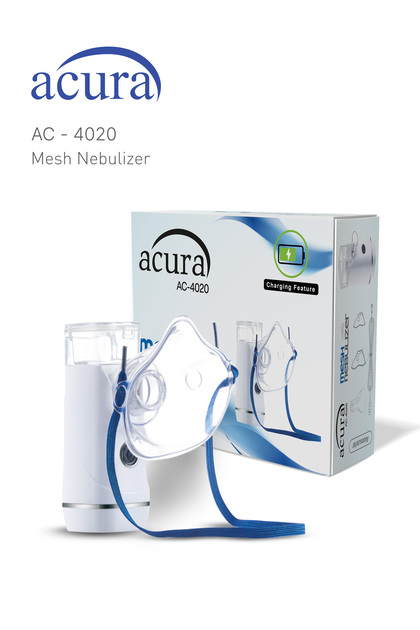 Acura AC-4020 Şarjlı Mesh Nebulizatör Maske ve Ağızlık Hediyeli