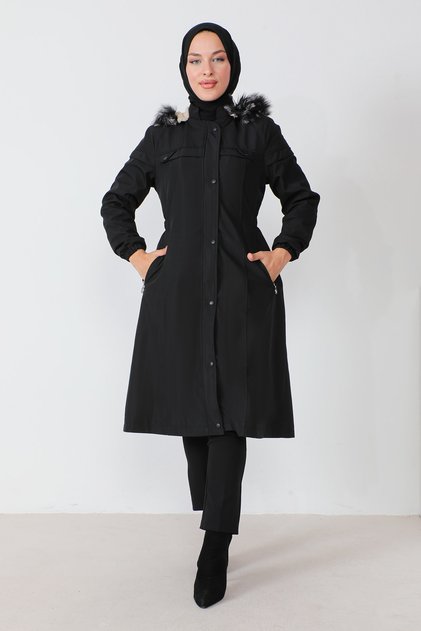 Elastic Waist Coat TSD230818 Black