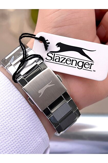 Slazenger Özel Kutulu Damat Düğün Nişan Saati Çelik Su Geçirmez 24