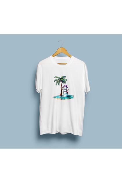 Oversized Melted Snowman design unisex t-shirt