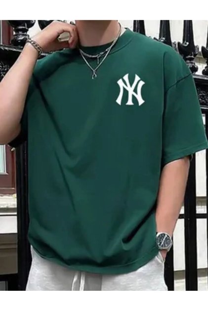 Basic T-Shirt with Front and Back Print Detail