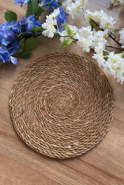 2Pcs Straw Supla Mesh American Serving Pan Pot Plate Mat Serving Tableware Presentation Fireproof