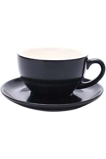 Coffee Cup with Saucer Black 250ml