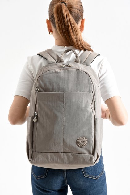 Unisex Waterproof Imported Crinkle Fabric School Business and Travel Backpack with Laptop Compartment