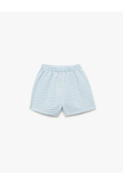 Basic Shorts with Elastic Waist and Short Legs