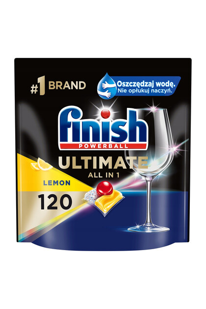 Capsule Ultimate All In 1 cu lămâie pentru mașina de spălat vase, 120 buc.