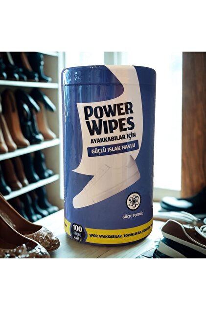 Ir Padボトル100 YYR用 Power Wipes – Ayakkabı Temizleyici Güçlü Islak Havlu (100 Adet