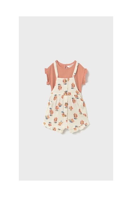Baby Girl Jumpsuit Set - Cream