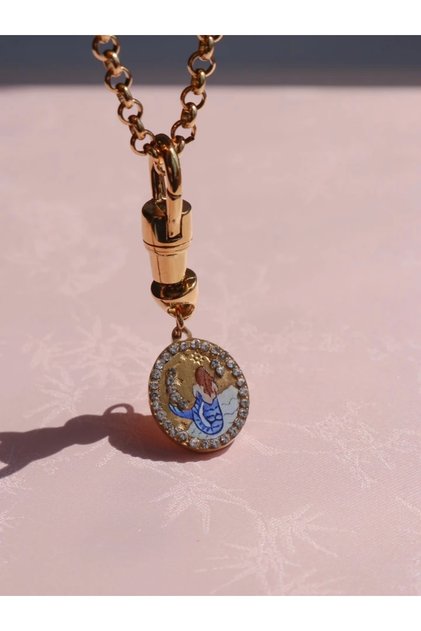 Vintage Mermaid’S Secret Steel Necklace