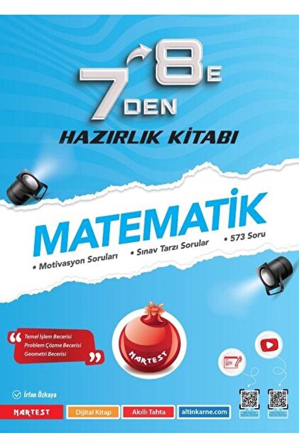 Nartest Yayınları 8. Sınıf 7 Den 8 E Matematik Hazırlık Kitabı