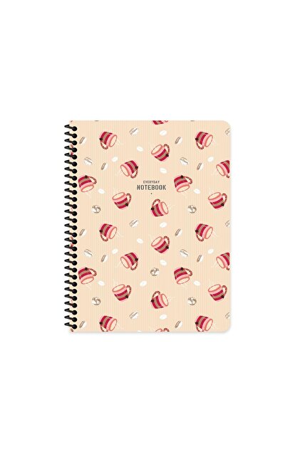 Sharp Color Coffee Striped Notebook (16.5 X 22.5 cm)