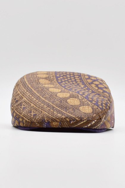 Men's Patterned Summer Cap Hat-Brown