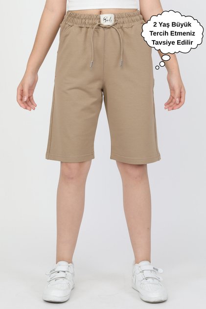Girl's Summer Combed Cotton Sports Capri with Pockets