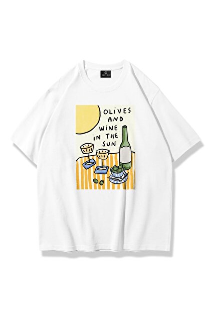 Trendiz Kadın Crab Picnic Tshirt Beyaz - Fiyatı, Yorumları