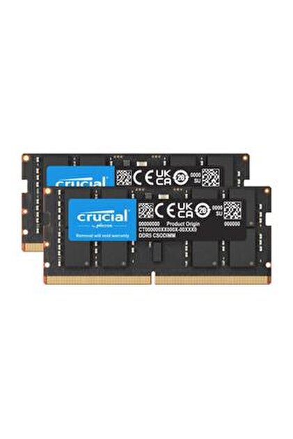 Crucial 64gb Kit (2x32gb) Ddr5 4800 Sodımm Cl40 (16gbit