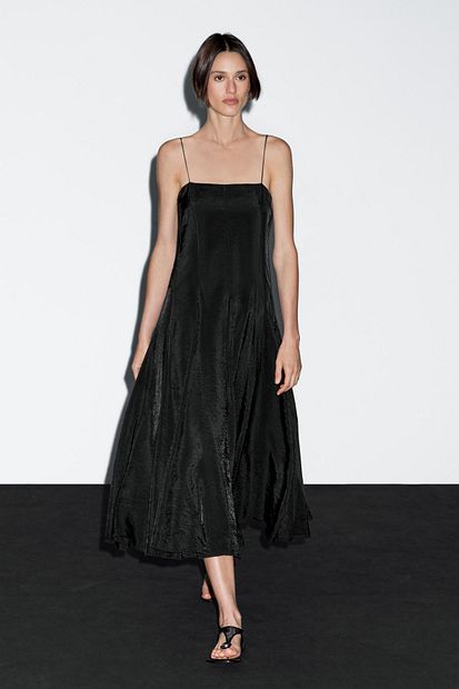 Massimo Dutti Long animal print dress with ramie - Fiyatı
