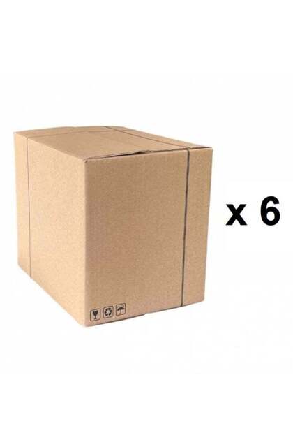 6 قطع من صناديق الكرتون الفارغة 43x31x31 سم