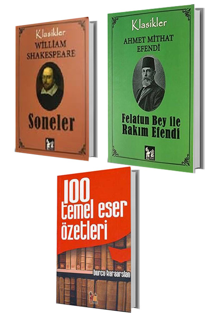 William Shakespeare Soneler - Ahmet Mithat Efendi Felatun Bey İle Rakım Efendi -100 Key Works Abstracts