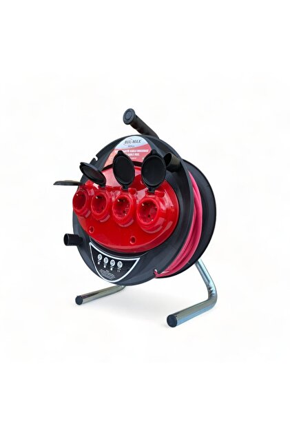 Prelungitor rola cu tambur Premium 30 m, 3x2.5 mm², 4 prize, maner transport ergonomic -