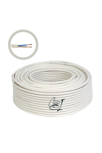 Cablu electric 2x0.75 mm², 100 m, alb - COBI SMART®
