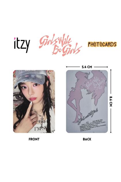 Kpop Dünyasi ITZY '' Girls Will Be Girls '' Folder ver. Photocards