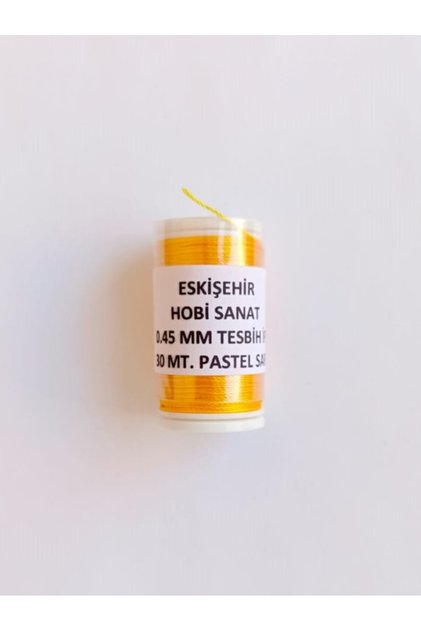 0.45 mm 30 Meters Pastel Yellow Color Prayer Beads Rope