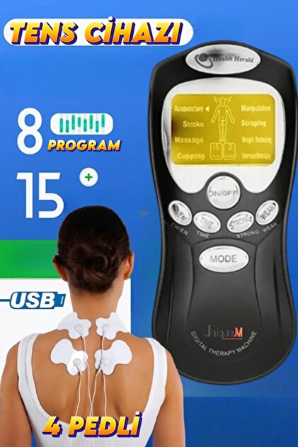 Uniquem 2 Kanallı Fizik Tedavi Tens Cihazı Dijital Portatif Tens