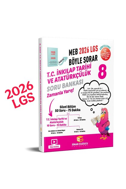 SİNAN KUZUCU YAYINLARI 8. Sınıf 2026 Lgs Meb Böyle Sorar T.C.