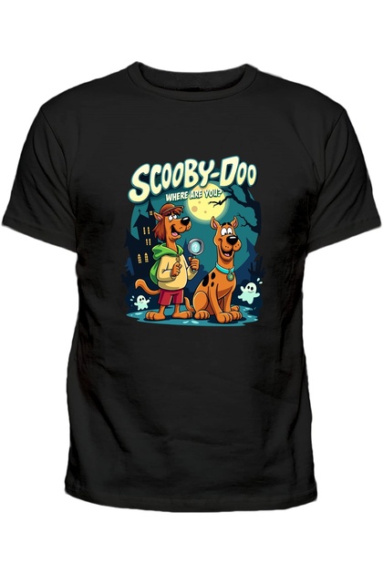 SCOOBY DOO WHERE ARE YOU BASKILI PAMUKLU ÇOCUK TSHİRT