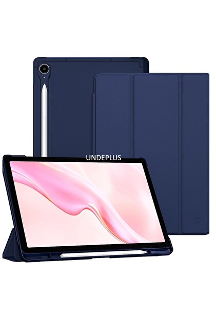UnDePlus Lenovo Tab P12 12.7inç TB370FU Kalem Bölmeli Kılıf PU