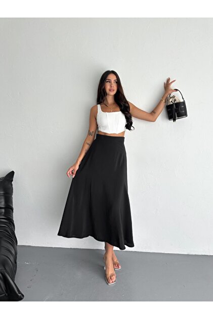 Summer Midi Length Skirt – Side Zipper, Suitable for Hijab