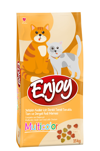 Enjoy Multicolor Gurme Tavuklu Adult Kedi Maması 15kg - Fiyatı