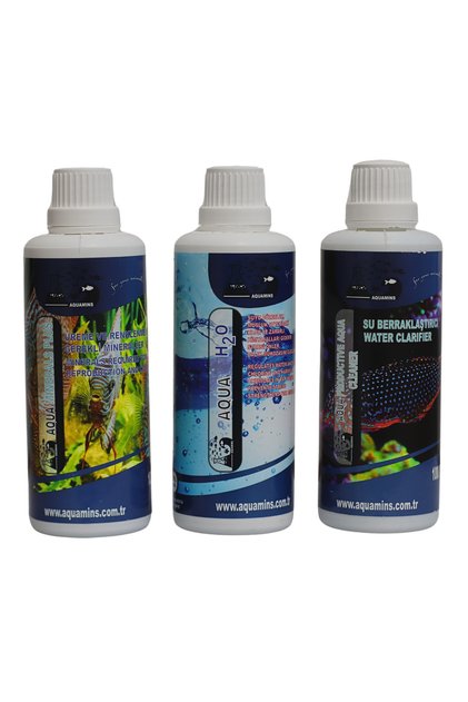 Akvaryumlar Için Temel Mineral Ve Su Düzenleyici , Su Berraklaştırıcı (3X100 ML)
