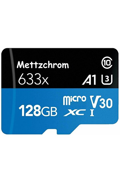 Mettzchrom 128gb 633x Micro Xc Class10 A1 V30 U3 Hafıza Kartı Sd