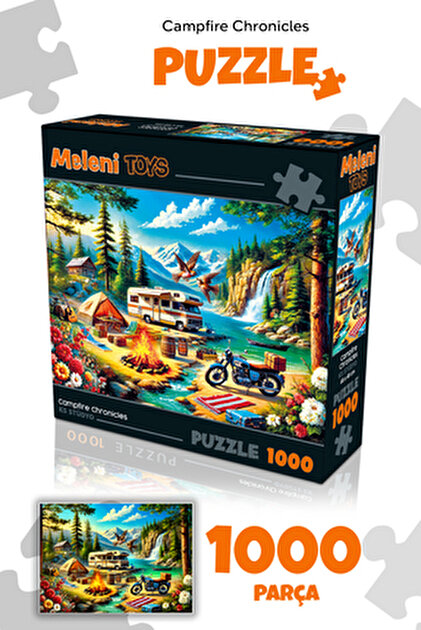 Meleni Toys 1000 Parça Evening In Galata Puzzle - Galata Kulesi