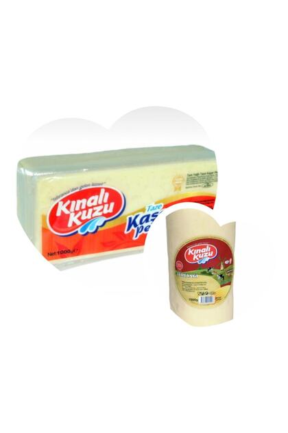 Tam Yağlı Taze Kaşar Peyniri 1kg - Geleneksel Köy Tereyağı 1kg