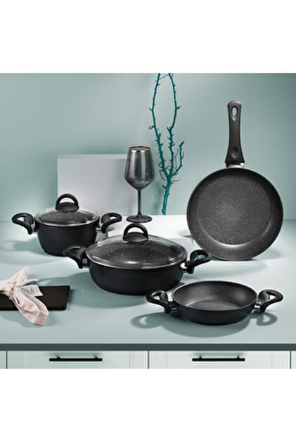 ROYAL MADEMOISELLE Winterbach 7 Parça Tencere Takımı - Siyah