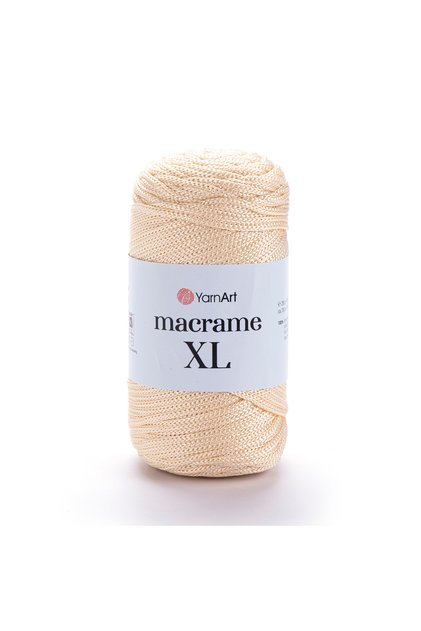 Macrame Xl - Ață de tricotat manual Macrame Crem închis-165